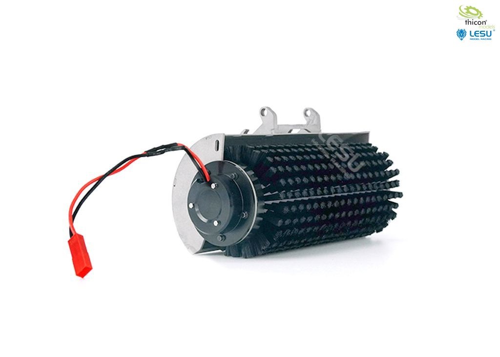 Electric rotary brush for skid steer loaders