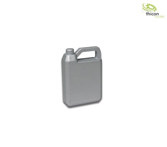 Oil canister 4L made of metal silver