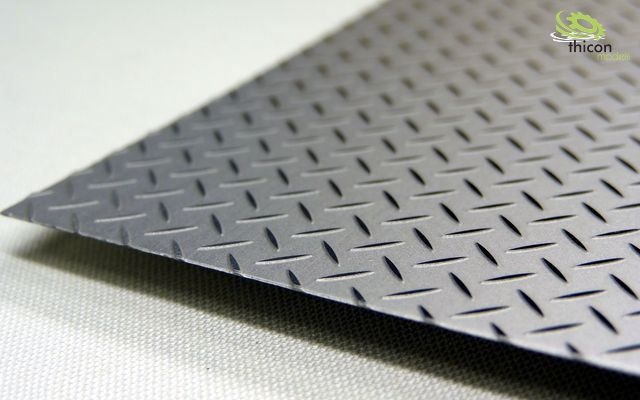 Diamond plate steel 20x30cm 0.35 mm thick