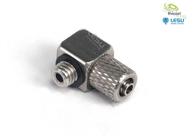 Hydraulic connection nipple angled M5 for 4 / 2.5mm hose