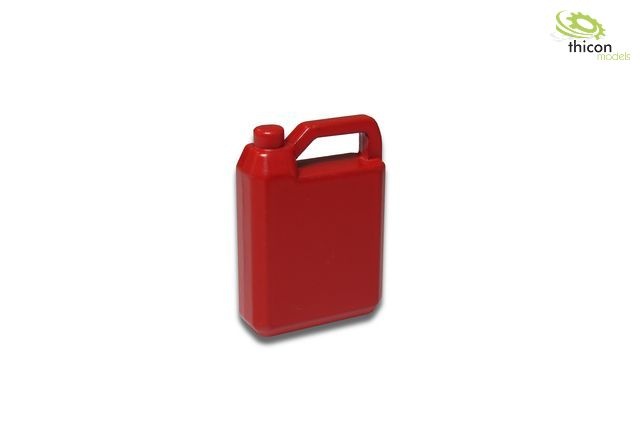 Oil canister 4L made of metal, red