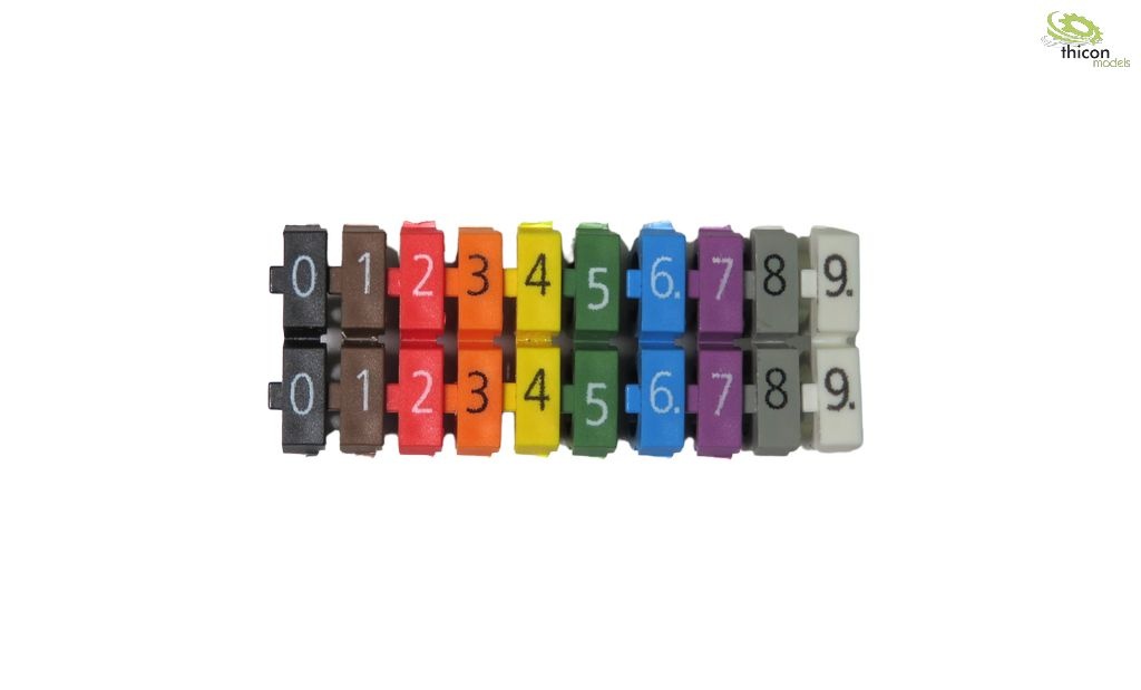 Identification clips 1-9 for hose and cable 20 pieces