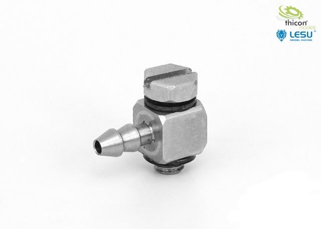 Hydraulic connection nipple angled M3 for 3mm hose