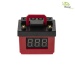Red car battery with voltage display and lipo monitor