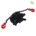 Hook red with metal chain black 96 cm long