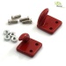 Red Hook with flange made of aluminum with mounting screws,